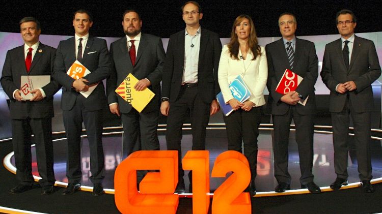 Els candidats a les eleccions al Parlament al debat a TV3 © ACN