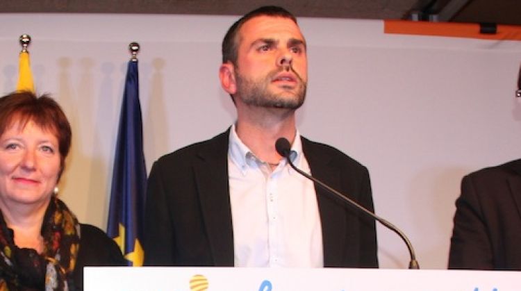 Santi Vila valorant els resultats de CiU, a l'Hotel Carlemany de Girona © ACN