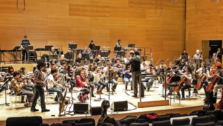 Un moment de l'assaig previ al concert d'ahir a la nit