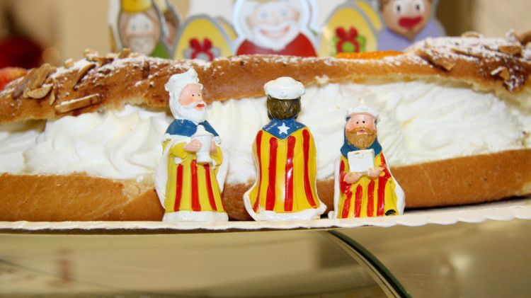 El tortell de Reis de la pastisseria Noguera també s'apunta a la independència © ACN