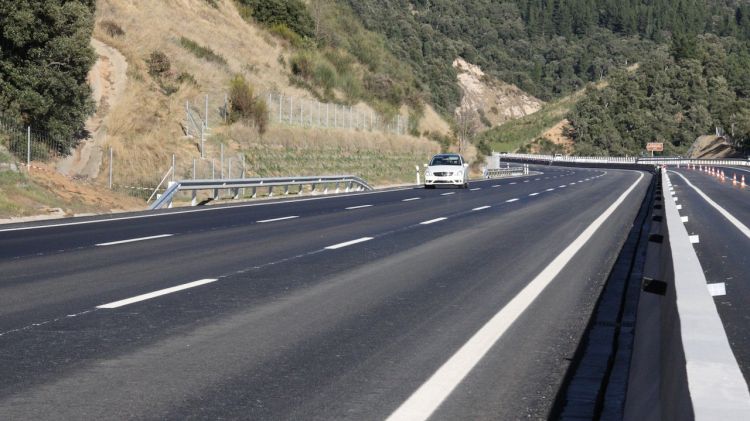 Un tram de l'Eix Transveral desdoblat que ja està obert al trànsit © ACN