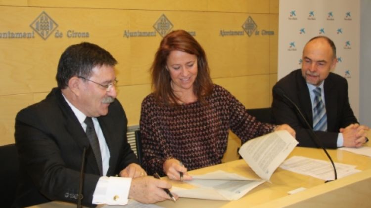 D'esquerra a dreta: Ramon Gatell, Marta Madrenas i Xavier Punsatí © ACN