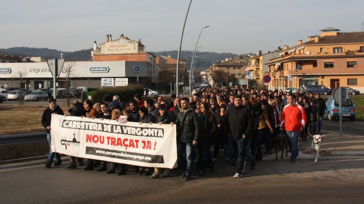 Els 500 manifestants han recorregut dos quilòmetres de peu © ACN