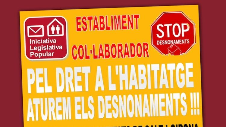 El cartell que penjaran els comerciants de Salt i Girona © ACN