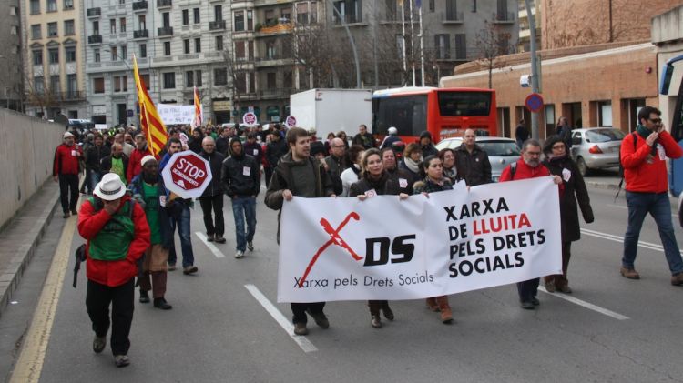 Un instant durant la 'Marxa per la Dignitat' a Girona © ACN