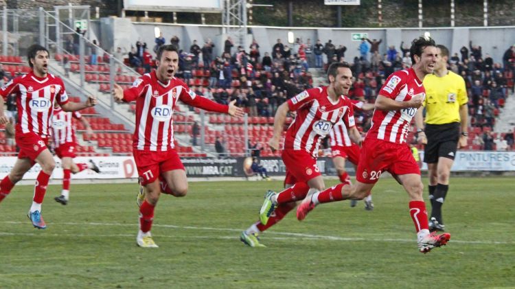 L'eufòria s'ha desfermat a Montilivi amb el gol de Jandro © Cristina Guixeras/LaJornada.cat