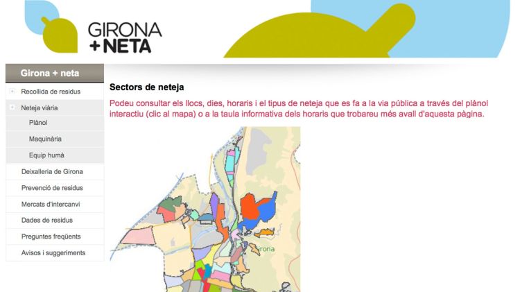 El nou web ofereix un servei amb un mapa interactiu