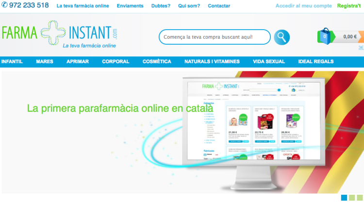 Captura de pantalla del web Farmainst.com