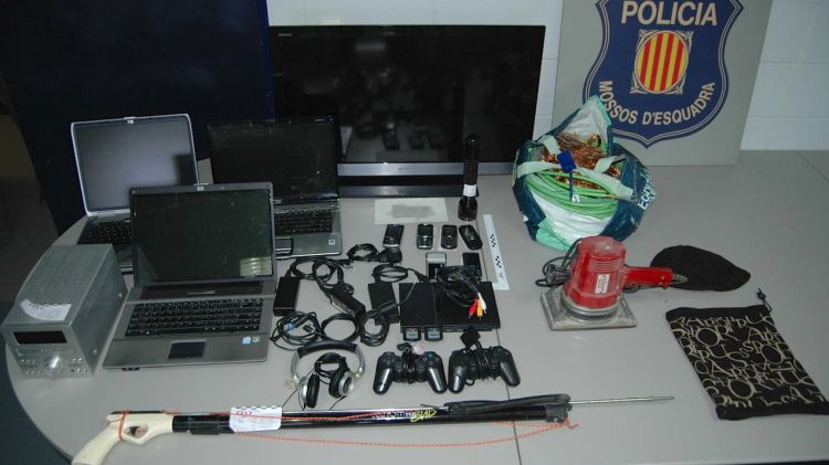 Objectes comissats per part dels Mossos d'Esquadra