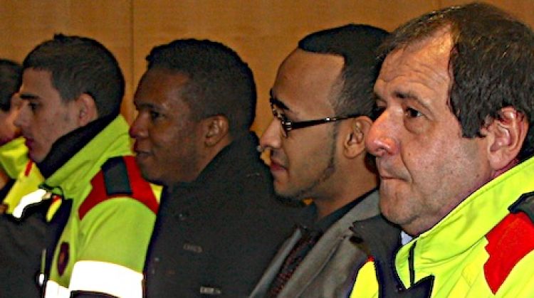 Els dos acusats d'assaltar un bordell a Girona durant el judici © ACN