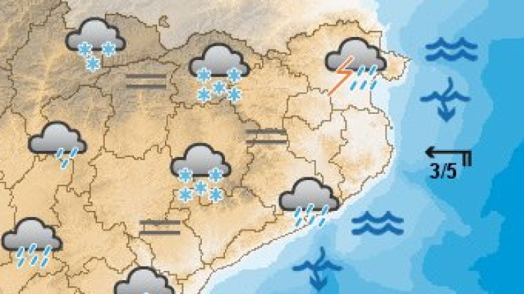 Predicció del Servei Meteorològic de Catalunya per dijous