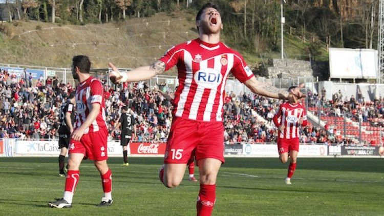 El 'Toro' Acuña ha estat l'autor del segon gol del Girona i ja suma 10 dianes © Cristina Guixeras/LaJornada.cat