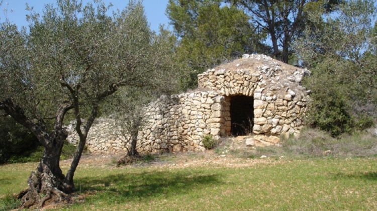 Imatge d'una de les barraques feta de pedra seca que hi ha a la zona de la Garriga de l'Empordà © ACN