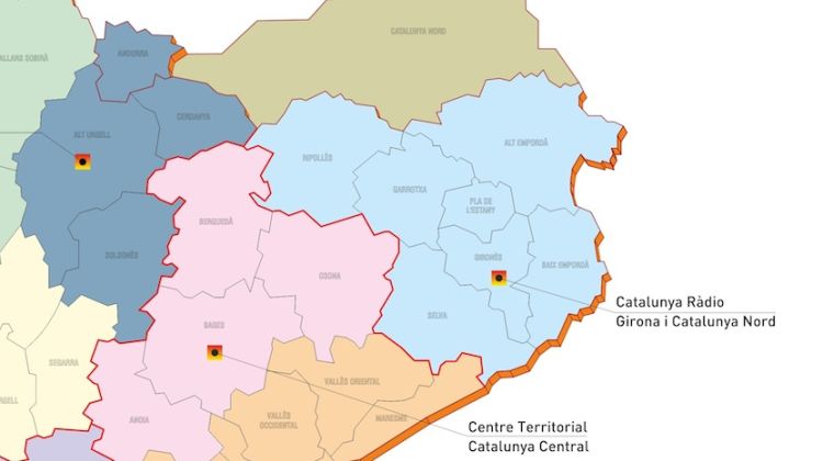 Nou mapa territorial de Catalunya Ràdio
