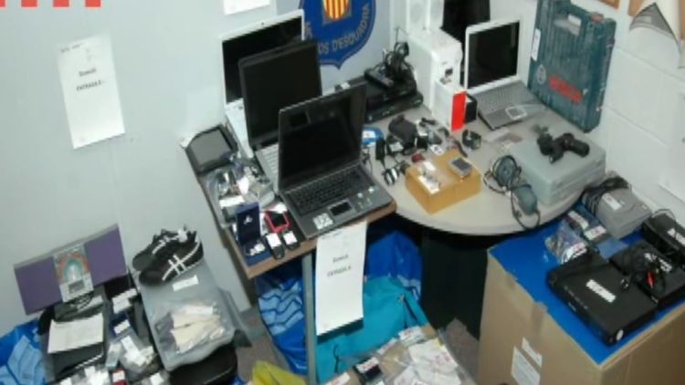 Material interceptats pels Mossos d'Esquadra