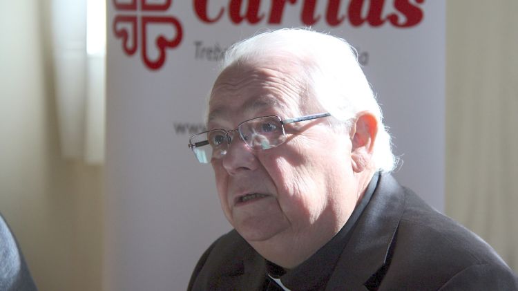 El bisbe de Girona, Francesc Pardo, durant la presentació de la memòria de Càritas Diocesana de 2012 © ACN