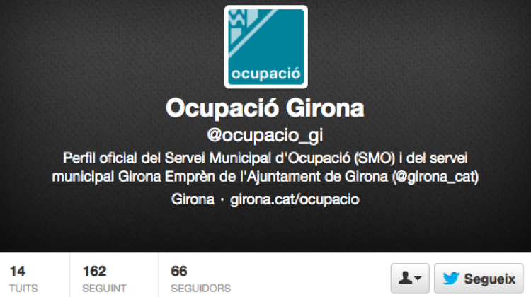 Captura de pantalla del nou compte de Twitter