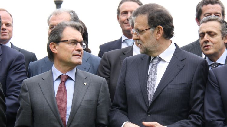 Mas i Rajoy, abans del dinar que han compartit aquest matí © ACN