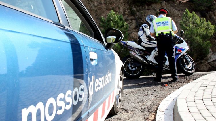 Control de velocitat centrat en els motoristes entre la carretera que va des de Tossa fins a Lloret de Mar