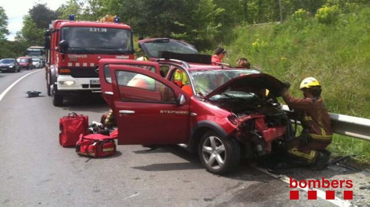 Accident registrat a la N-260 a Sant Joan de les Abadesses (arxiu)