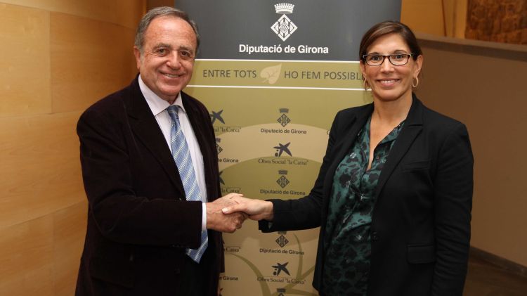 Jaon Giraut acompanyat per Maria Alsina, aquest matí © Pere Duran