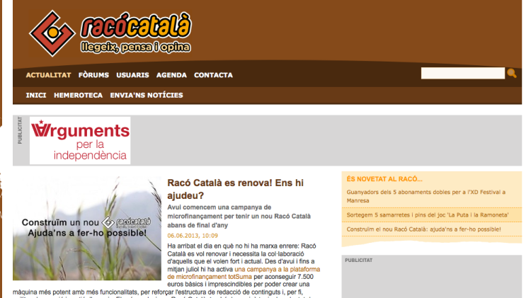 Captura de pantalla de Racó Català