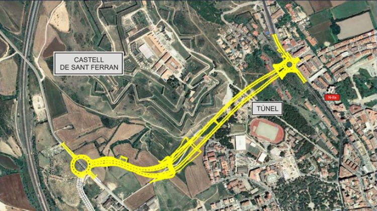 Mapa amb el traçat de la Ronda Nord que inclou el túnel © AG