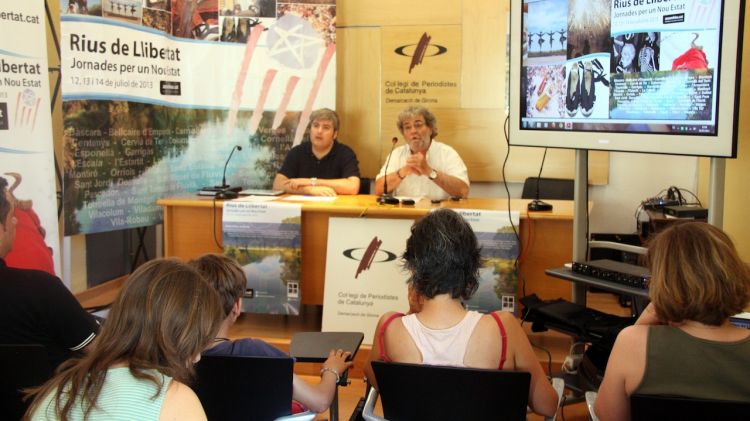 Presentació dels actes de 'Rius de Llibertat', al Col·legi de Periodistes de Girona © ACN