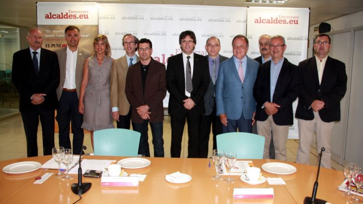 Els alcaldes que han participat a la trobada © ACN