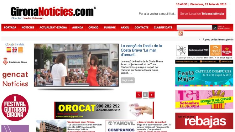 Captura de pantalla del web gironanoticies.com
