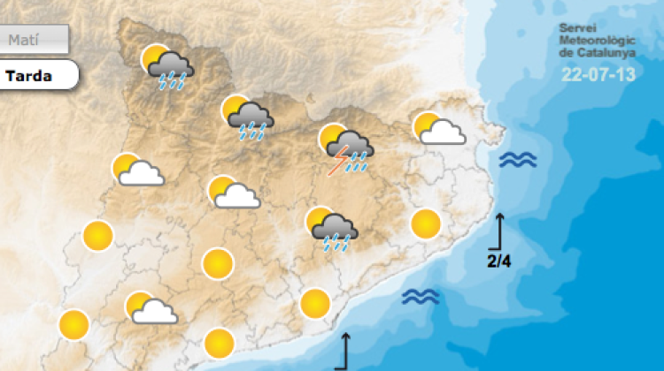 Predicció per aquesta tarda © Meteo.cat