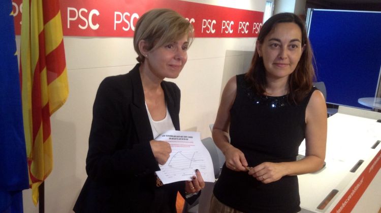 La cap de l'oposició, Pia Bosch, (esquerra) i la regidora socialista Sílvia Paneque © ACN