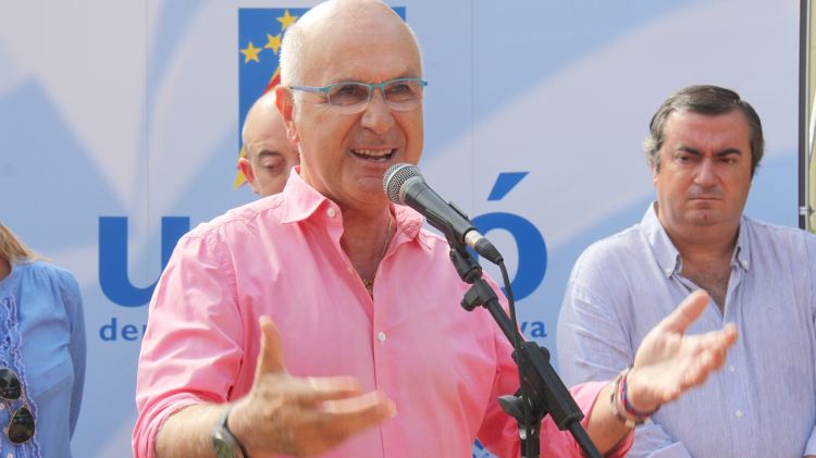 El líder d'Unió Democràtica, Josep Antoni Duran i Lleida, aquest matí a Palafrugell © ACN