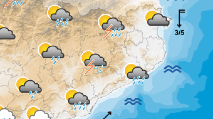 Previsió del temps per aquest dimecres © Meteo.cat