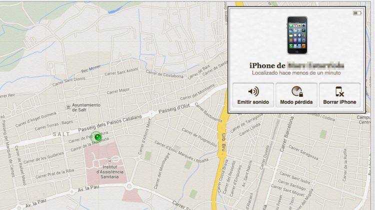 L'aplicació iCloud permet conèixer on es troba l'iPhone en tot moment