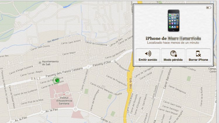 Sistema de geolocalització a través de iCloud