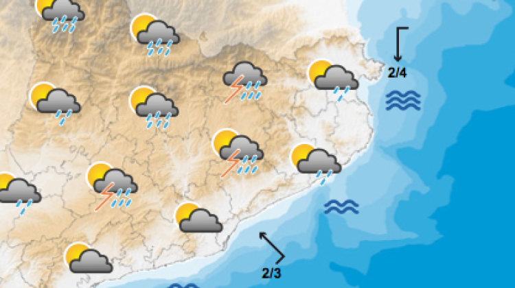 Previsió per aquesta tarda © Meteo.cat