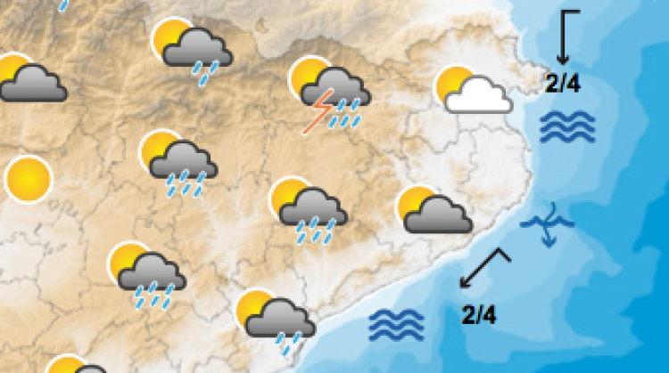 Previsió per aquesta tarda © Meteo.cat