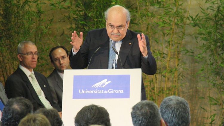 El conseller d'Economia, Andreu Mas-Colell, a la inauguració del curs acadèmic universtari © ACN