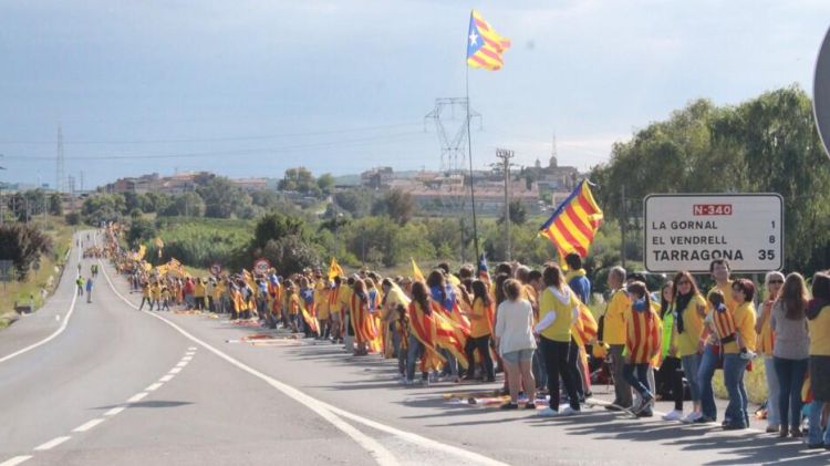 Un tram de la cadena a l'Arboç © Ràdio Maricel