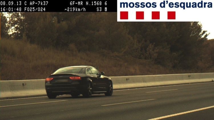 Els mossos van enxampar el conductor a l'alçada de Bàscara