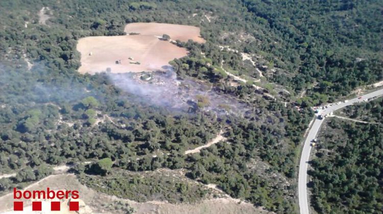 El foc ha cremat 1,5 hectàrees © Bombers