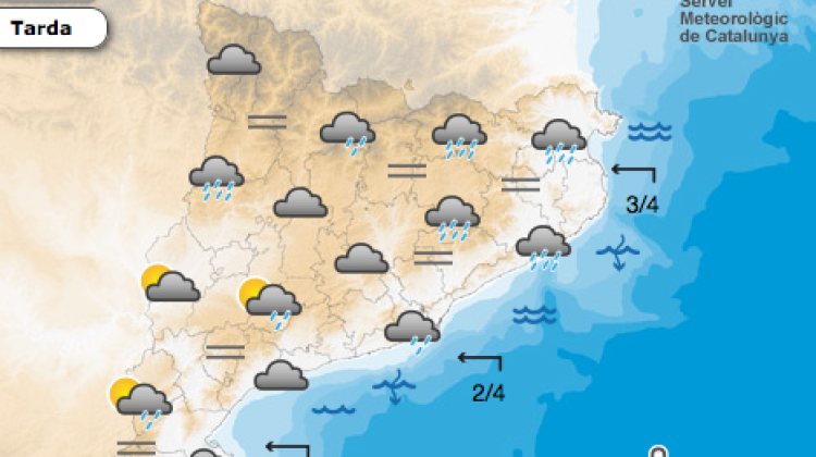 Previsió del temps per demà a la tarda © Meteocat