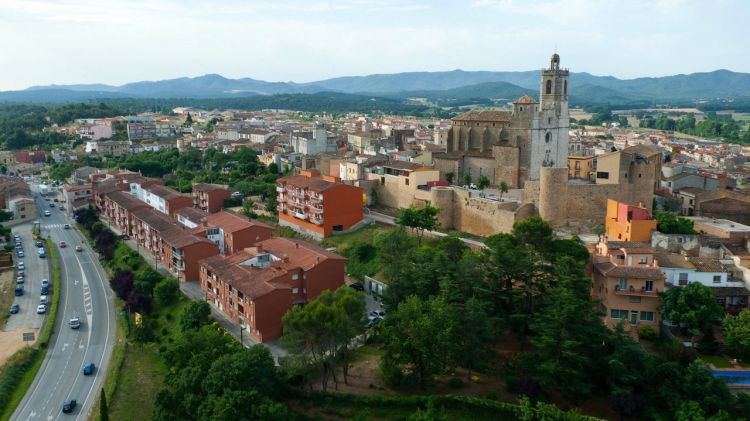 Imatge aèria del poble de Llagostera