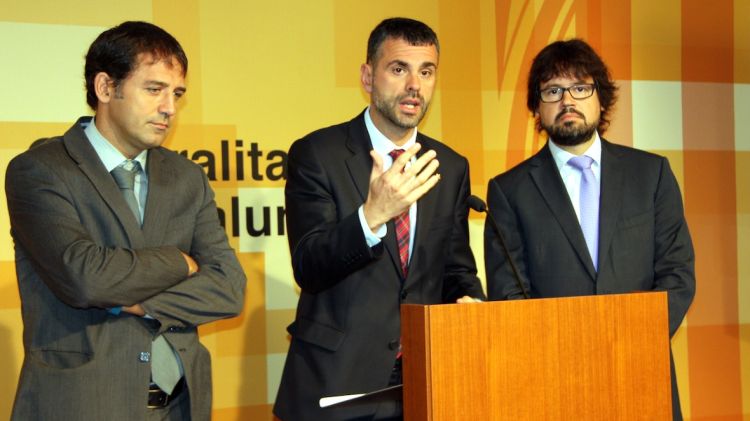 El conseller de Territori i Sostenibilitat, Santi Vila, aquest matí a Girona © ACN