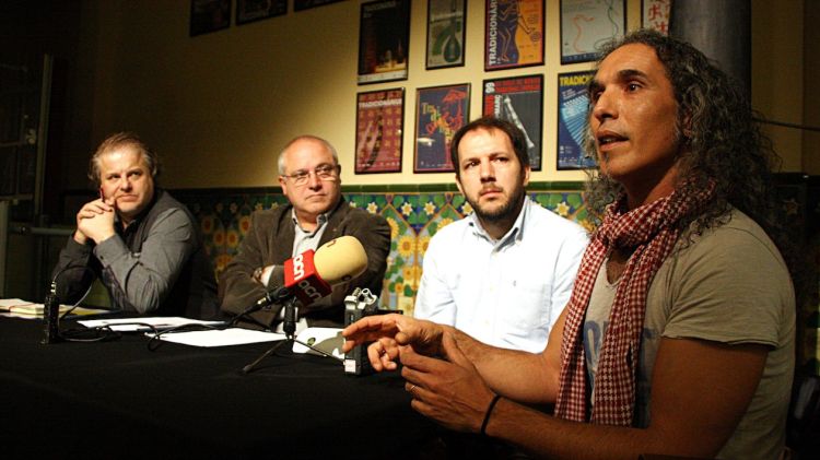 Lluís Gendrau, Lluís Puig, Jordi Martí i el músic Josep Maria Ribelles © ACN