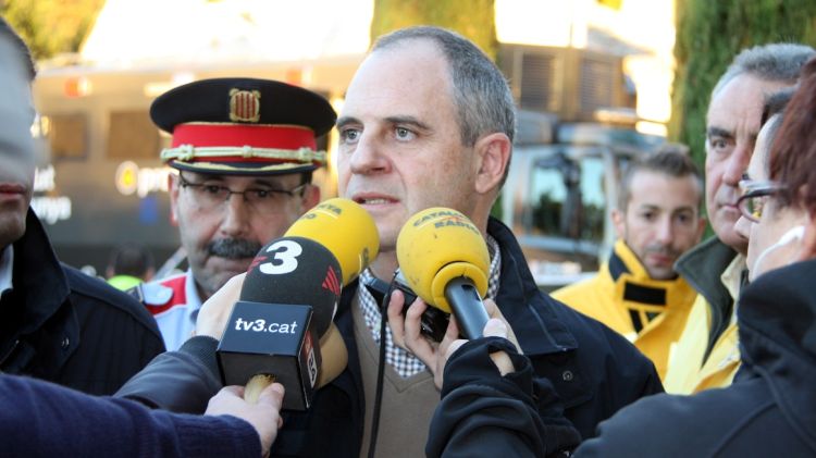 Albert Ballesta, delegat d'Interor a Girona, aquest matí al centre de comandament © ACN