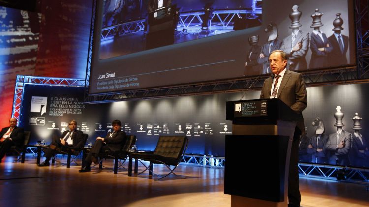 Joan Giraut en un moment del seu discurs a les jornades © Pere Duran