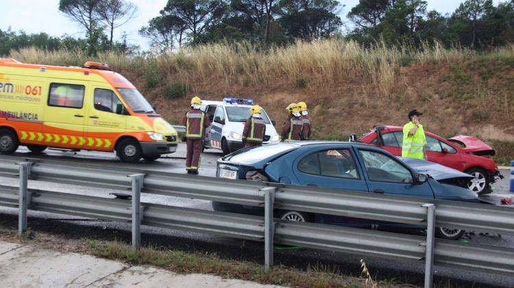 L'accident ha obligat a tallar el trànsit en sentit sud a l'autovia A-2 © ACN