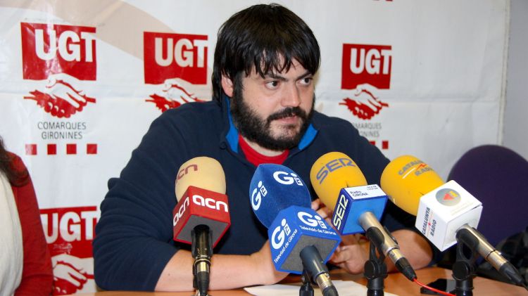 El secretari d'Educació Pública de la FETE-UGT a les comarques gironines, David de las Heras © ACN